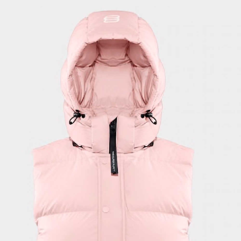 NWT Aritzia Tna Super Puff Vest - Matte Chalk Pink - Medium - Picture 6 of 8